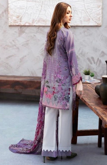 < Ramsha > 3PC LUXURY LAWN STITCHED SUIT [ #D9 ] SIZE S