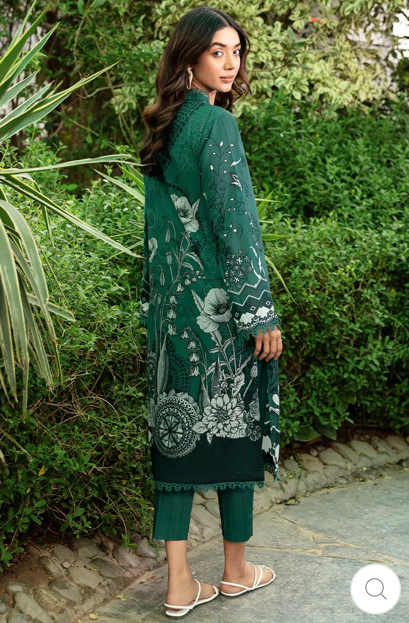 < Ramsha > 3PC Lawn  
Stitched Suit [ #I6 ] SIZE M