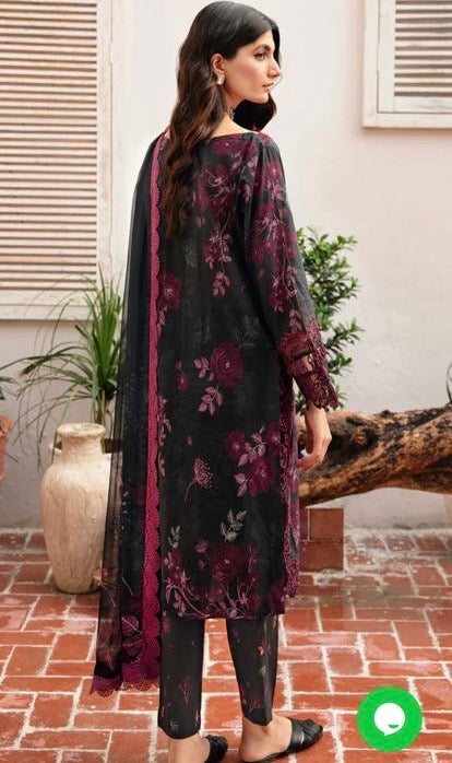 < Ramsha > 3PC LUXURY LAWN STITCHED SUIT [ #D6 ] SIZE S