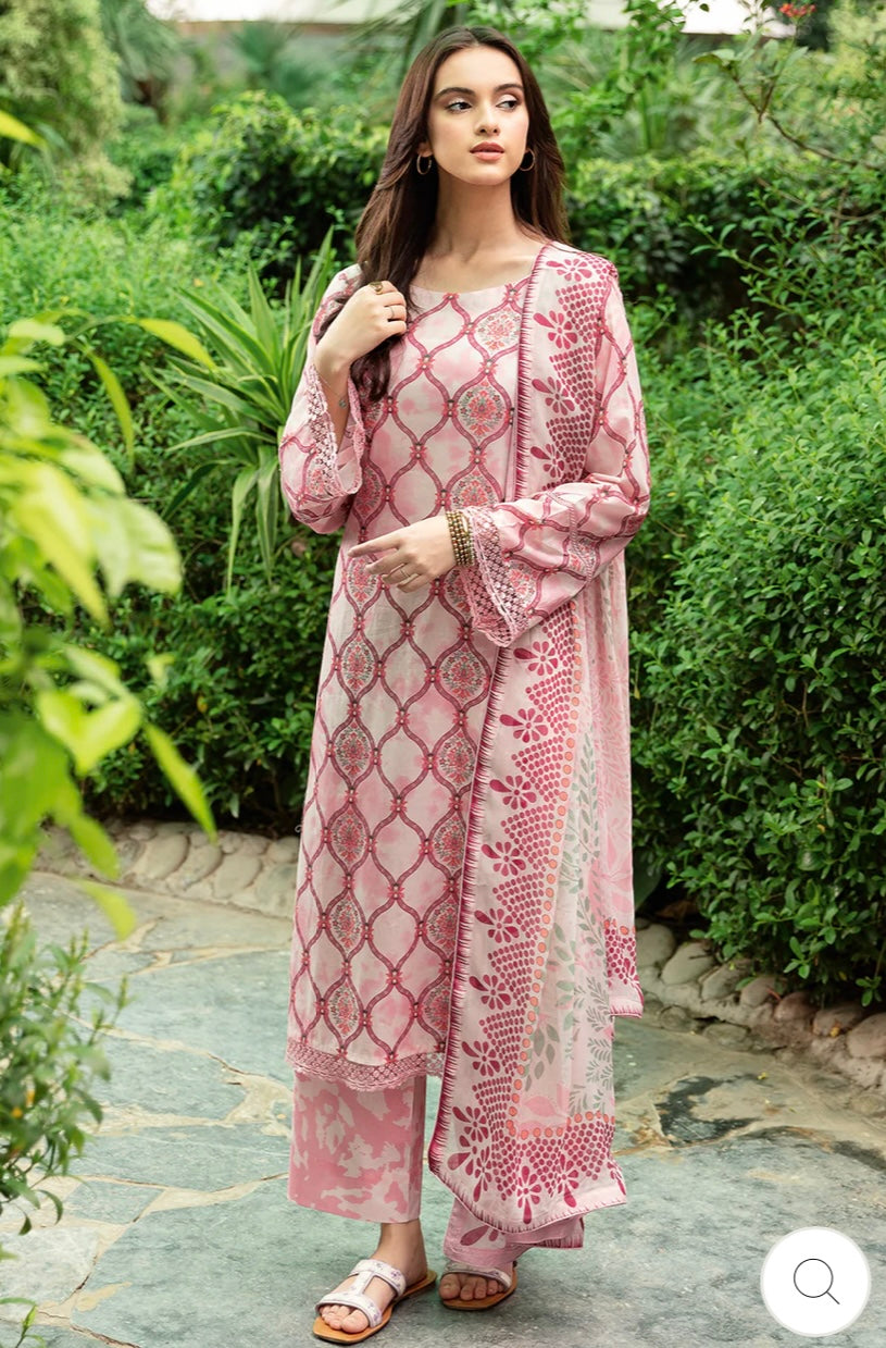 < Ramsha > 3PC Lawn  
Stitched Suit [ #I7 ] SIZE M