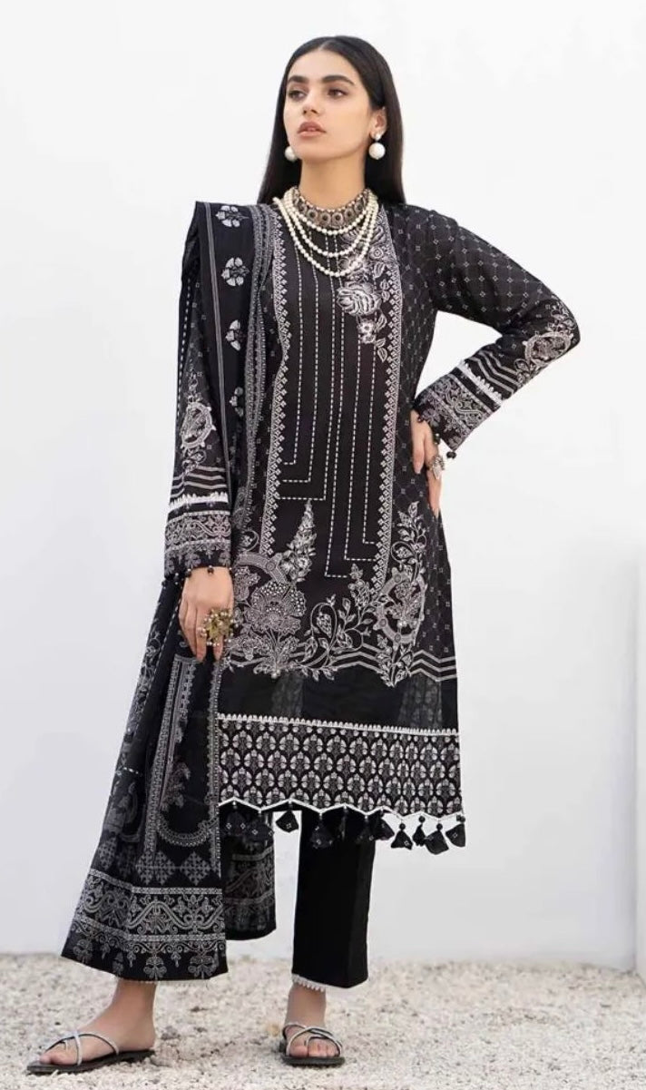 < GulAhmed > 3PC Printed Lawn Stitched Suit [ #A9 ]