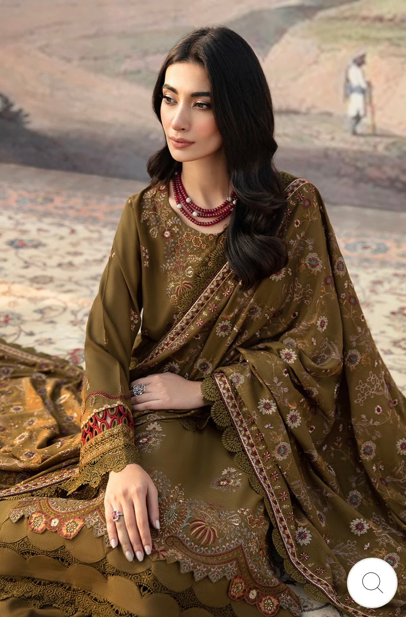 < Ramsha > 3PC Karandi  
Stitched Suit [ #H9 ] SIZE M