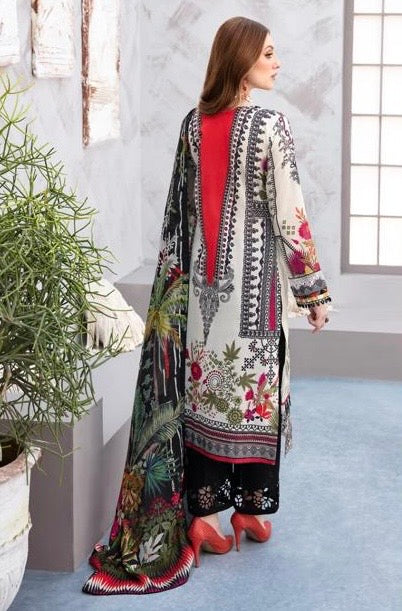 < Ramsha > 3PC LUXURY LAWN STITCHED SUIT [ #D8 ] SIZE M