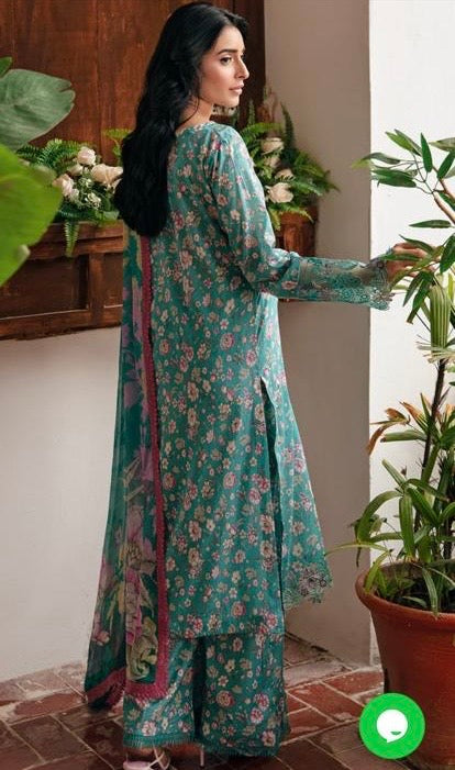 < Ramsha > 3PC LUXURY LAWN STITCHED SUIT [ #D5 ] SIZE S