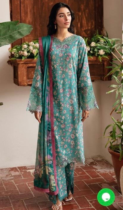 < Ramsha > 3PC LUXURY LAWN STITCHED SUIT [ #D5 ] SIZE S